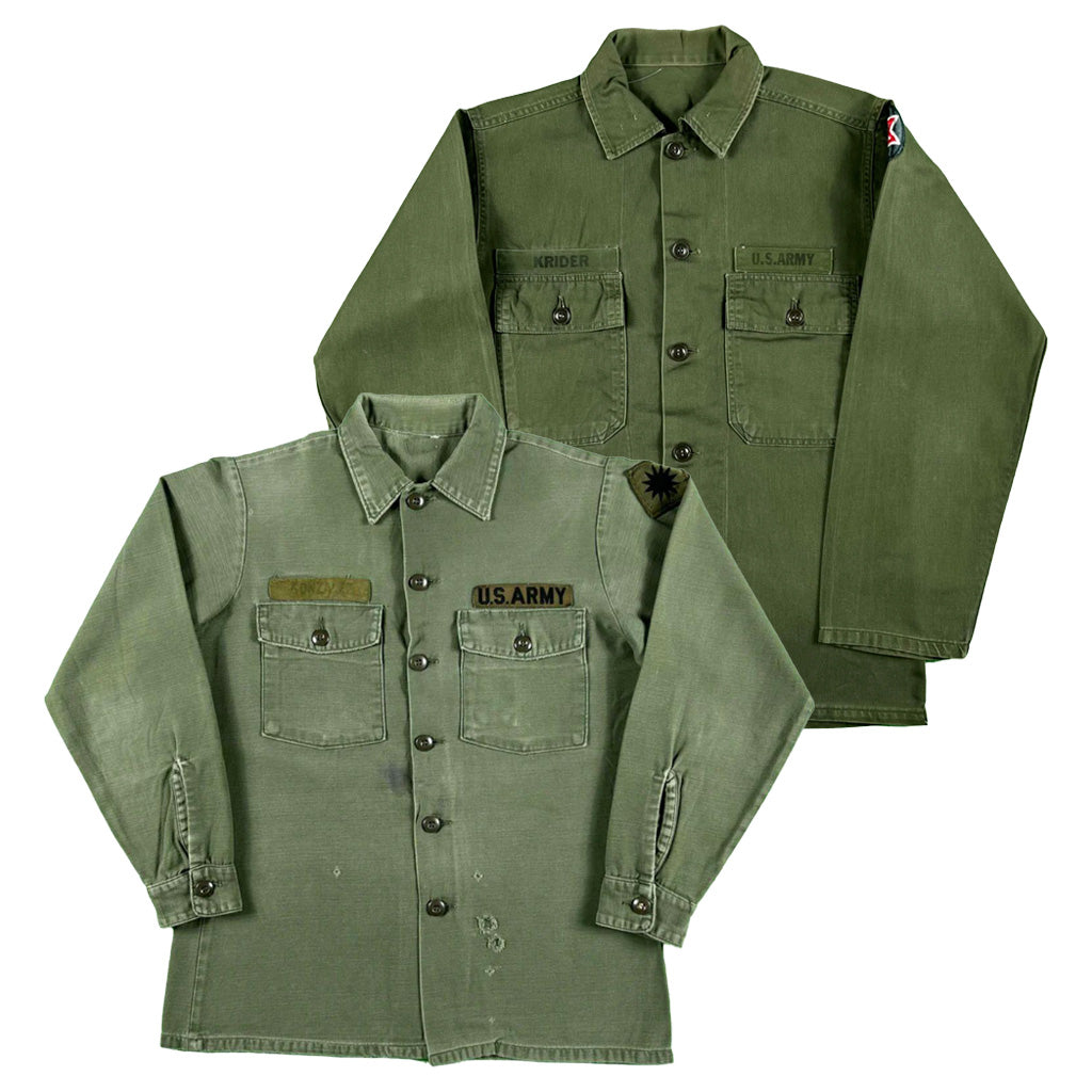 60s/70s US Army OG-107 Utility Shirts- SELECT SHIRT – Plum Garments