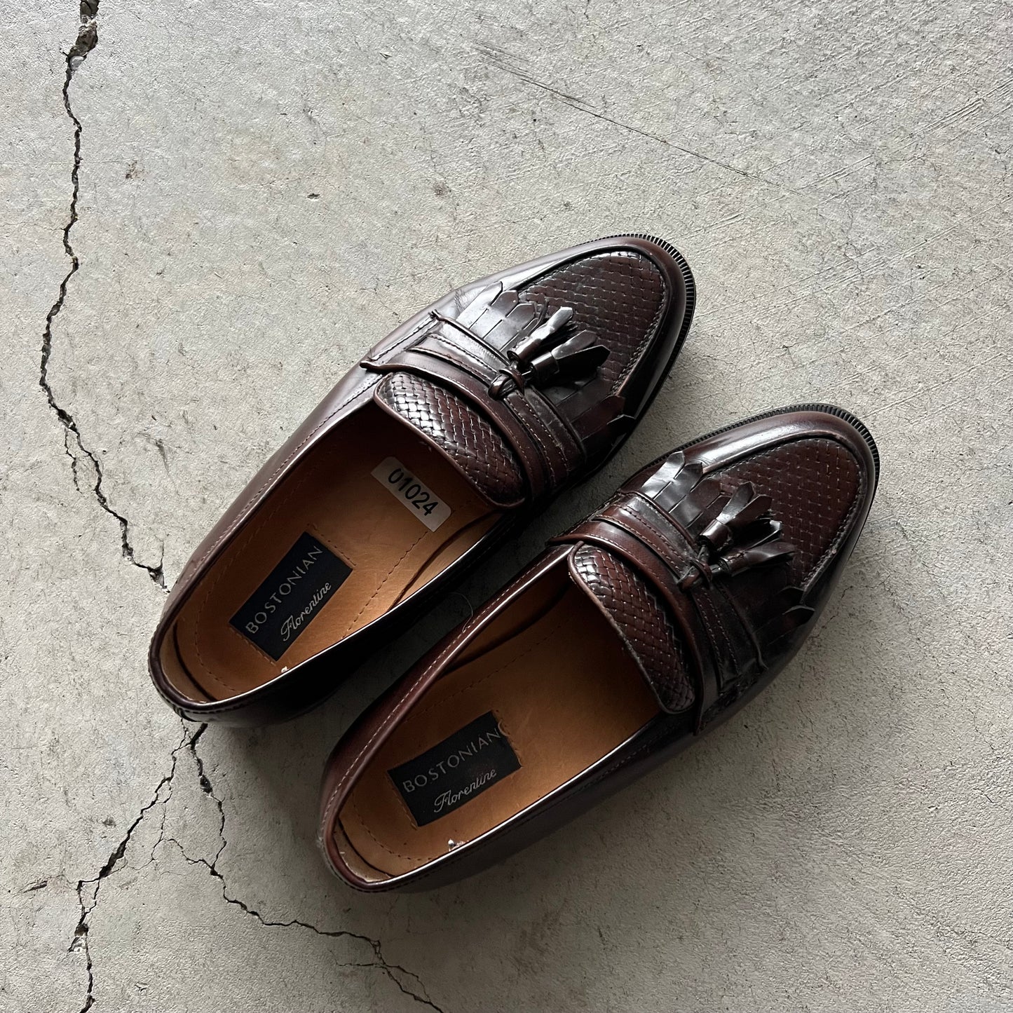 90s Brown Leather Tassel Loafers- M's 7, W's 8.5