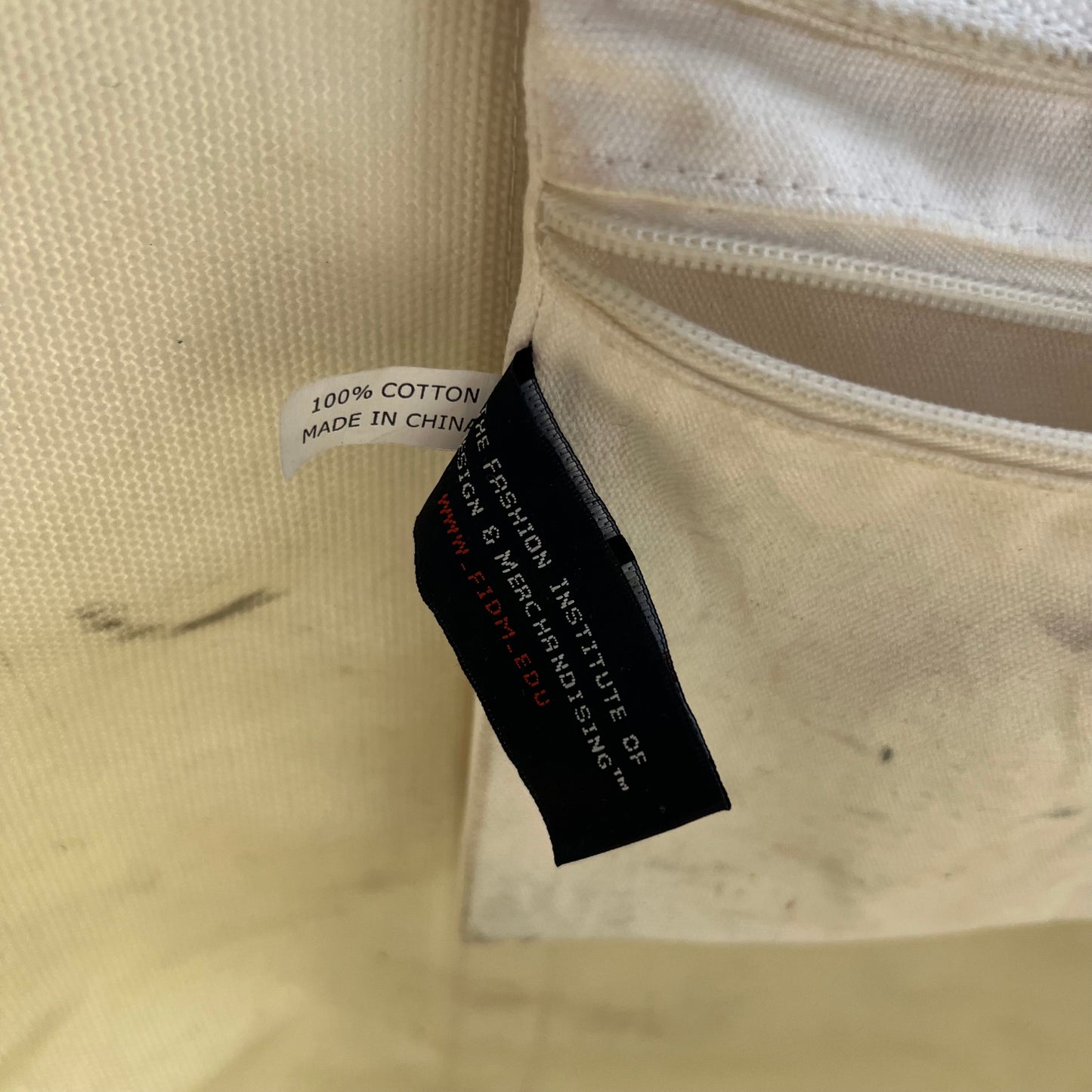 FIDM Big Cotton Canvas Tote Bag