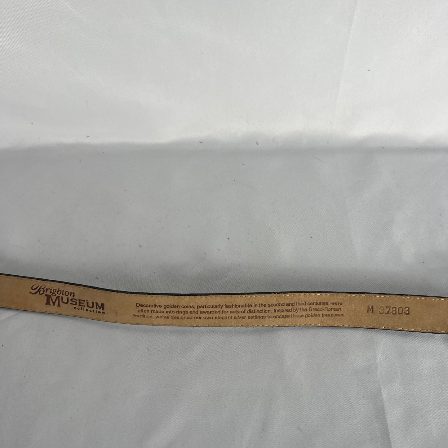 90s 3 Piece Pegasus Metal Black Detailed Leather Belt- 30"-32"