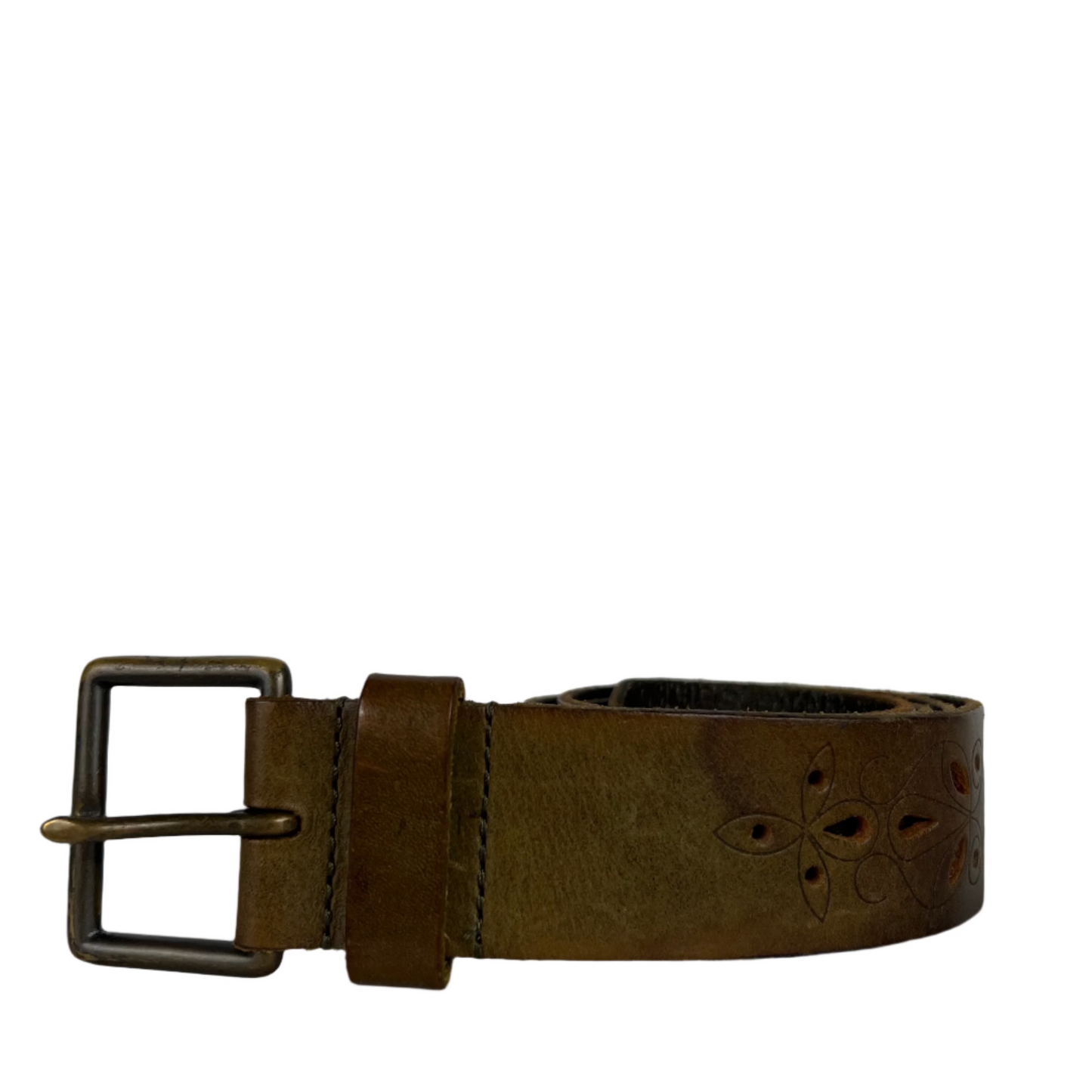 00s Gap Groovy Engraved Leather Belt- 28"-32"