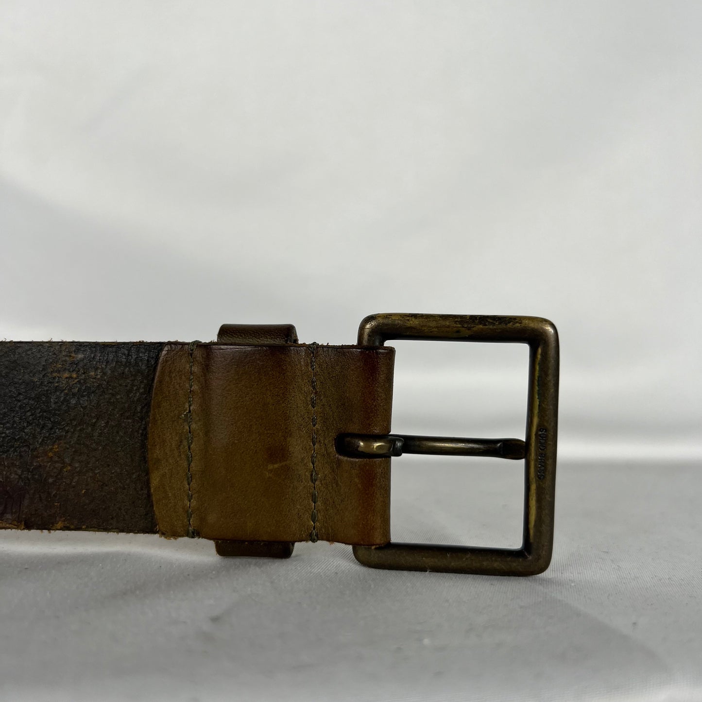 00s Gap Groovy Engraved Leather Belt- 28"-32"