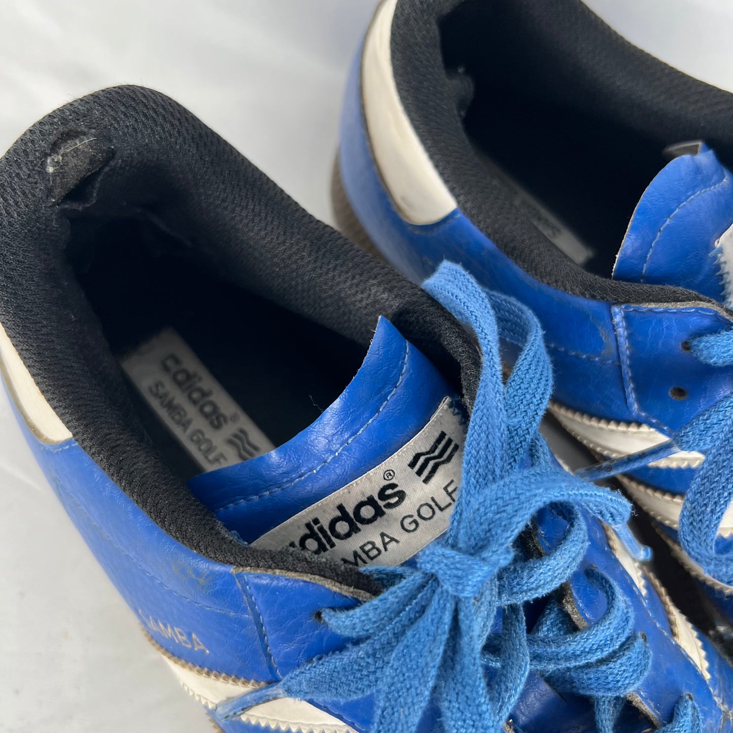 Blue Adidas Samba Golf Shoes- M's 11, W's 12.5