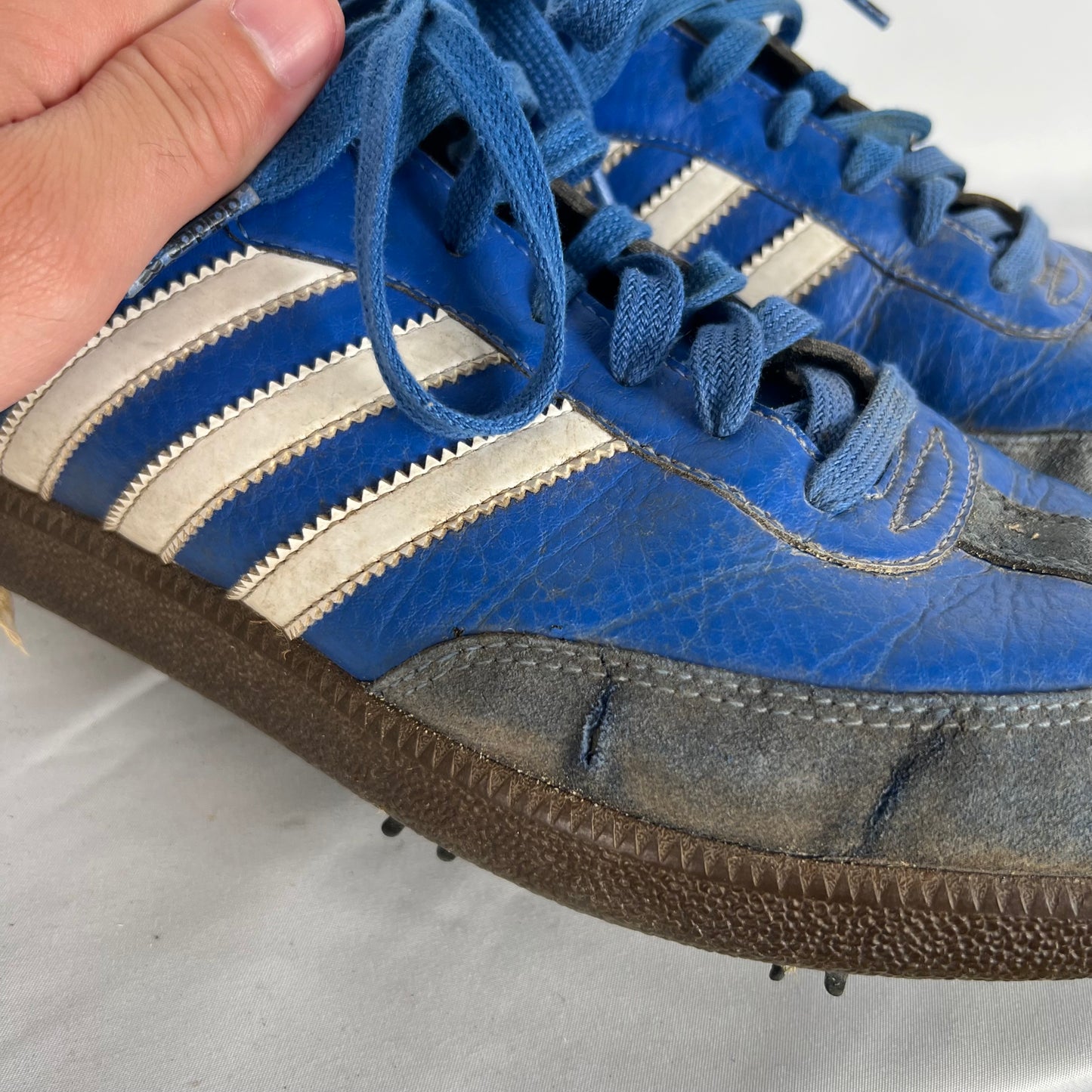 Blue Adidas Samba Golf Shoes- M's 11, W's 12.5