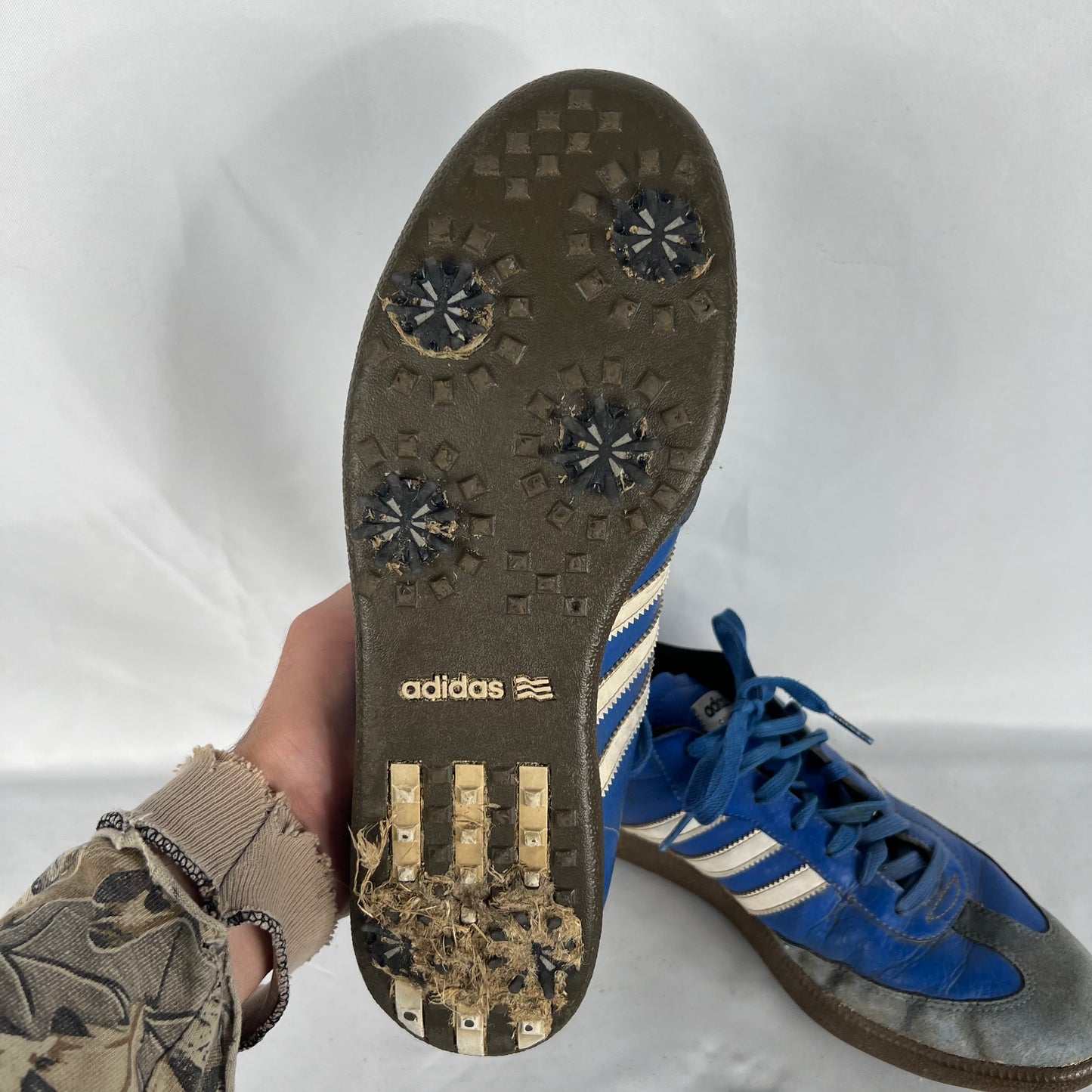 Blue Adidas Samba Golf Shoes- M's 11, W's 12.5