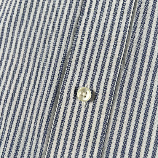 80s 'Boston Traders' Striped Button Up Shirt- M