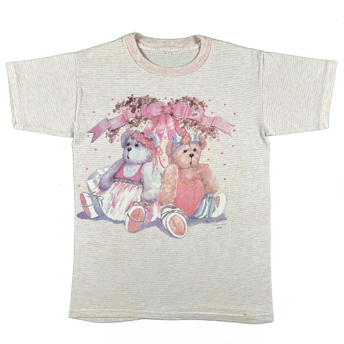 90s Striped Pink Teddy Bears, Angels, & Dogs Tees- SELECT SHIRT