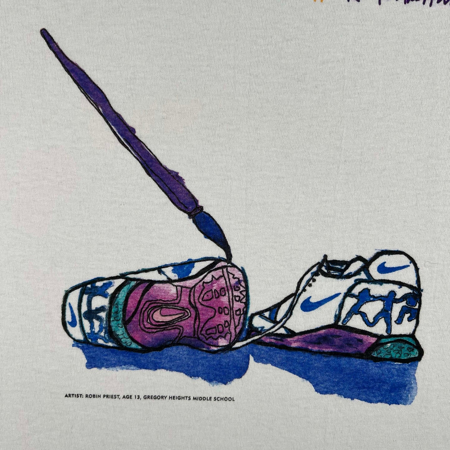90s Nike Sneakers Kids Art Tee- S