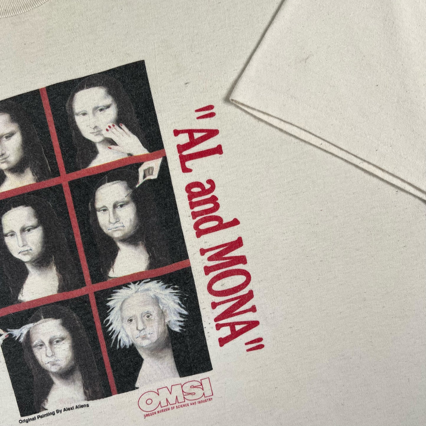 90s OMSI Albert Einstein and Mona Lisa Tee- XXL