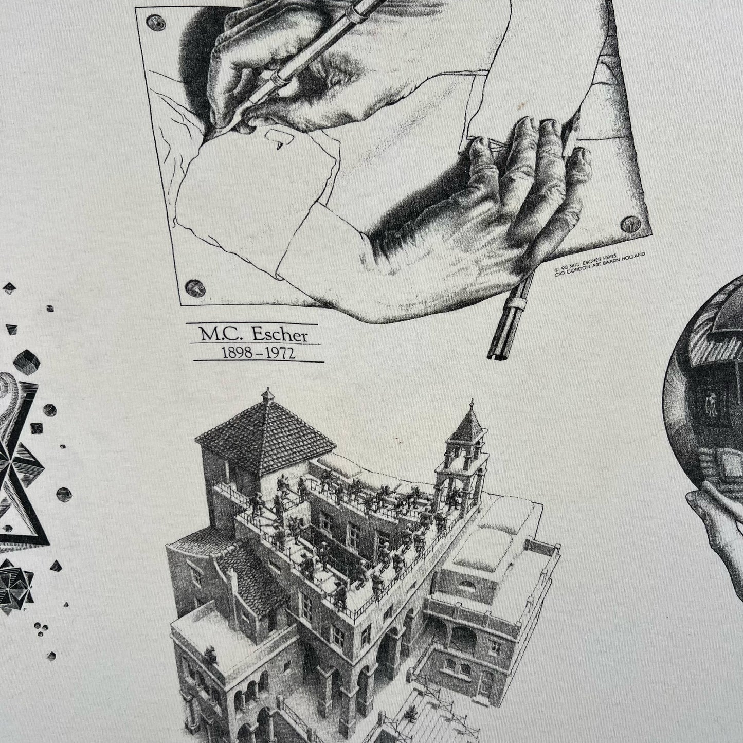 90s Mc Escher Art Tee- L