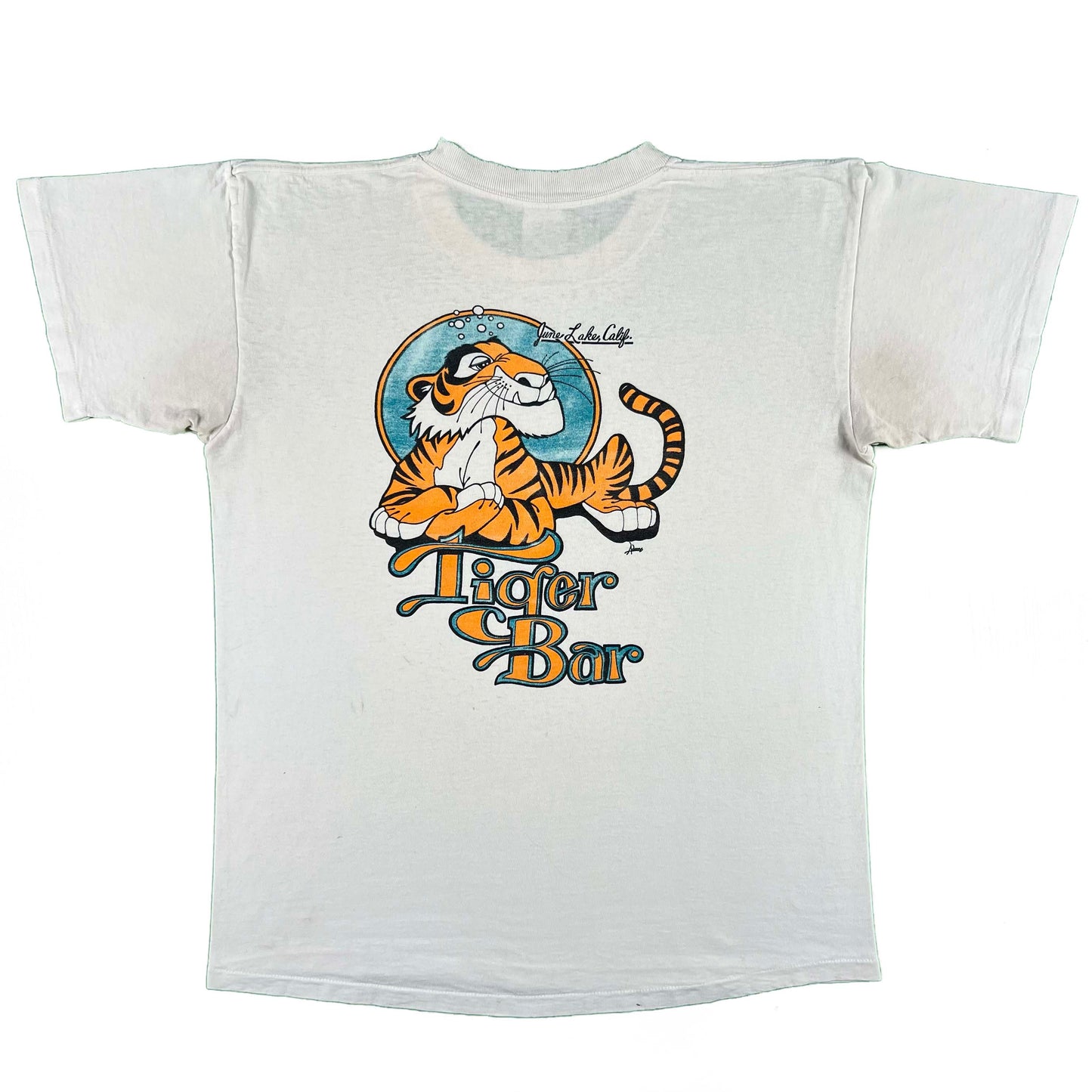 90s June Lakes Tiger Bar Tee- L