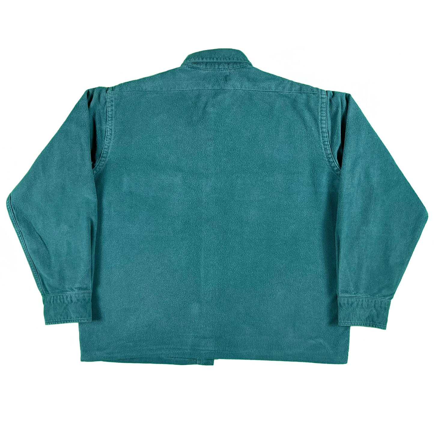 80s L.L. Bean Green Cropped Chamois Shirt- L