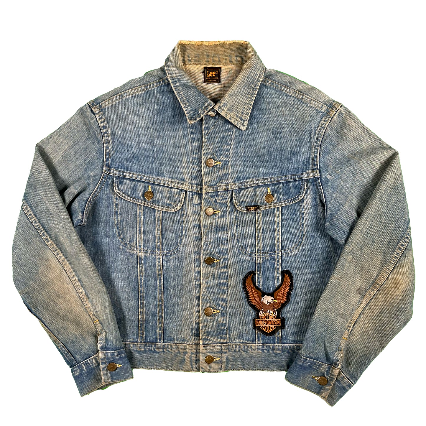 70s Lee Rider Harley Davidson Denim Jacket- M