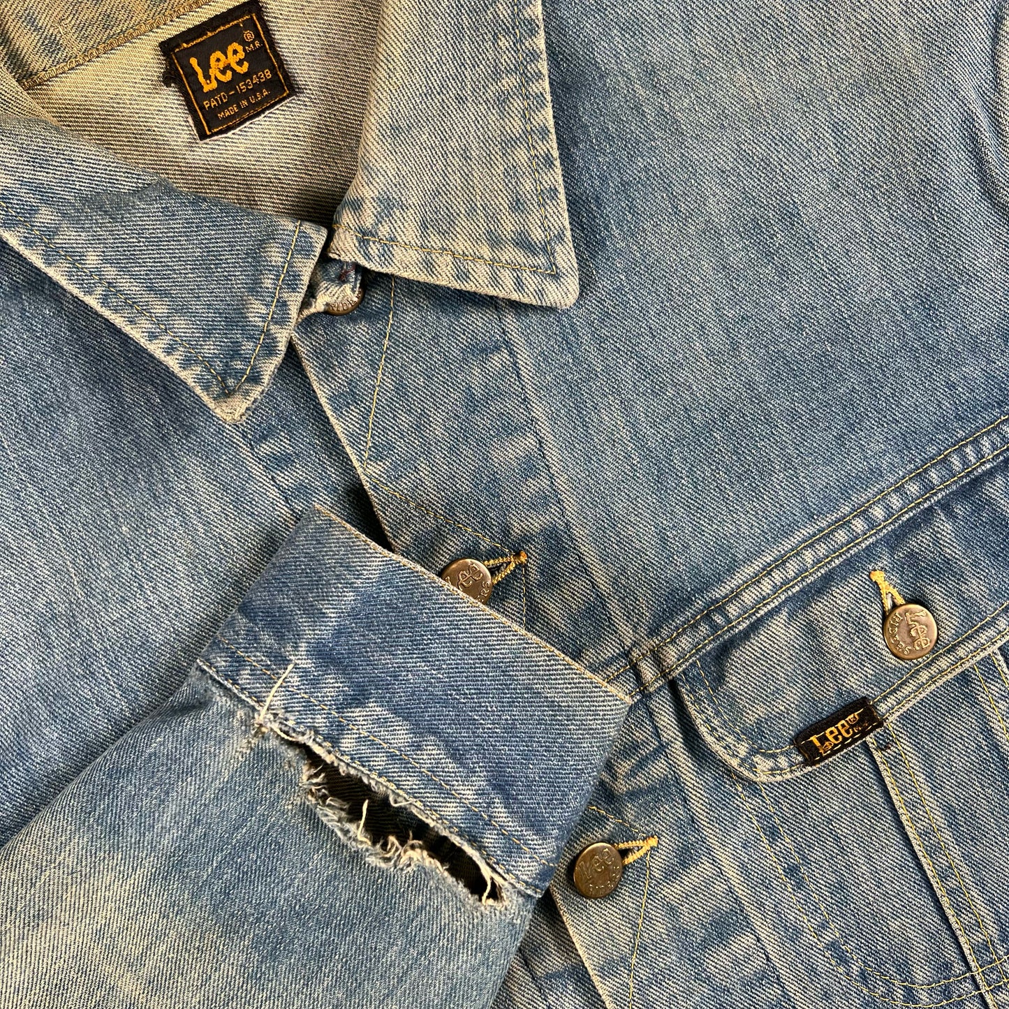 70s Lee Rider Harley Davidson Denim Jacket- M