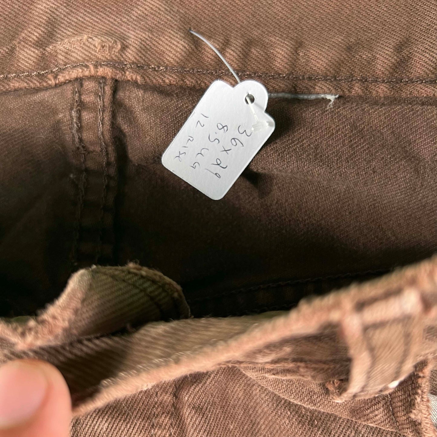 00s Over Dyed Brown Levi's 501 Denim- 36x29