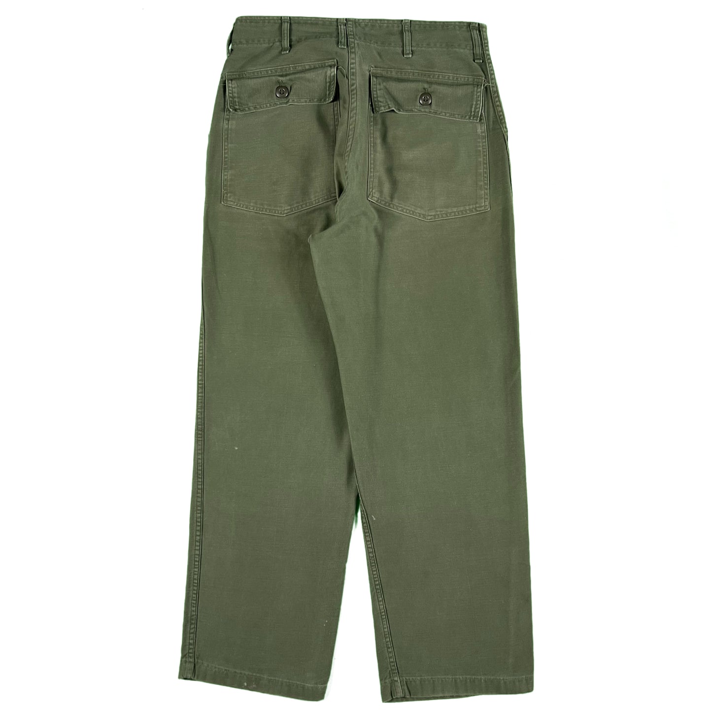 70s Zipper Fly OG-107 Army Trousers- 30x28.5