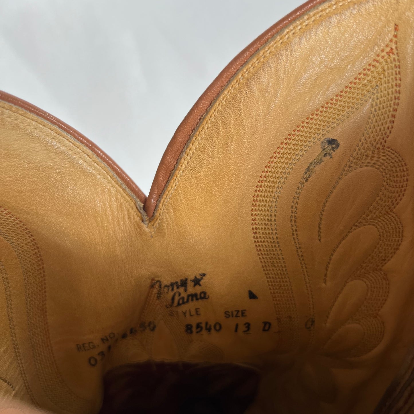 70s/80s Two Tone Tan Tony Lama Cowboy Boots- M's 13, W's 14.5