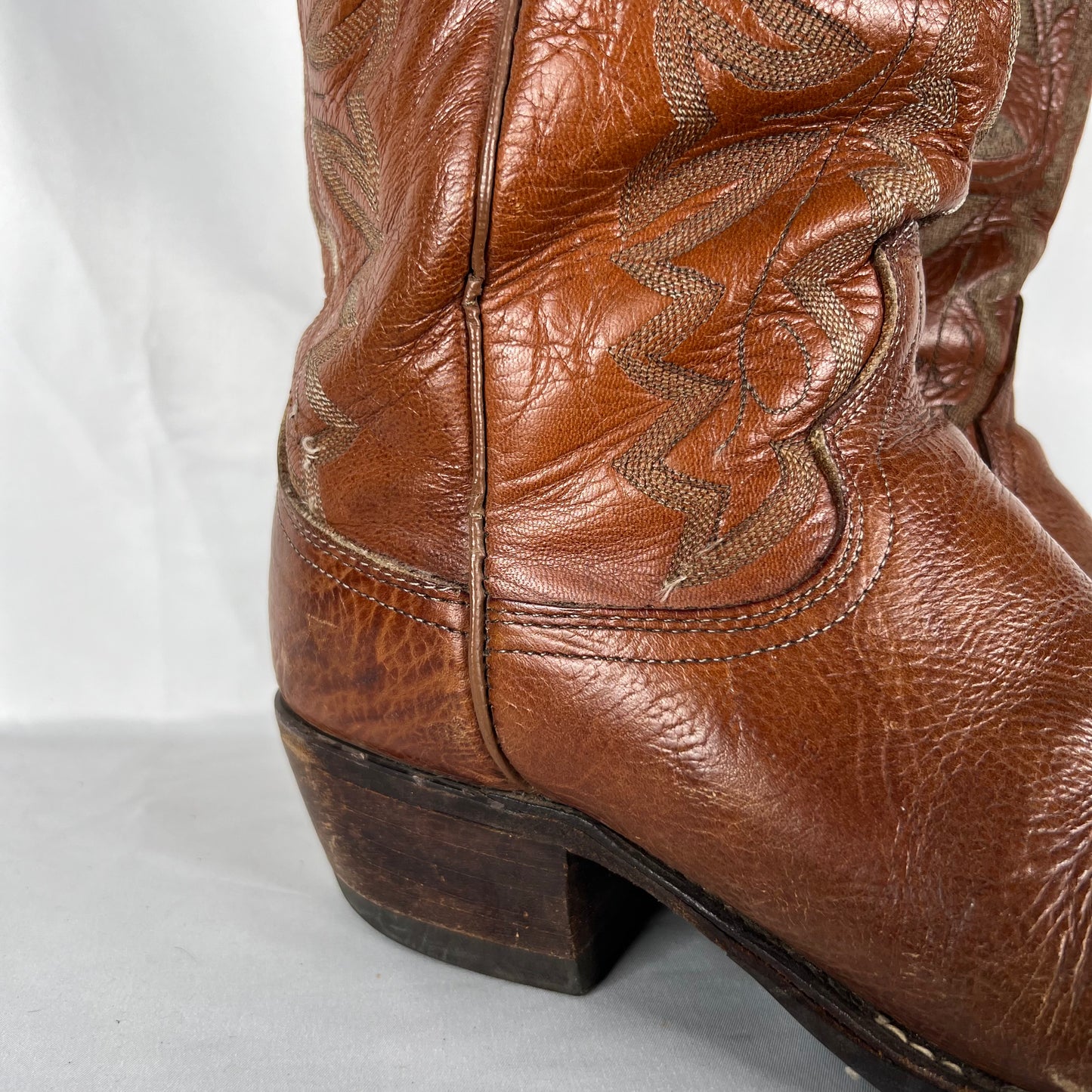 90s Tan Dan Post Cowboy Boots- M's 11.5, W's 13