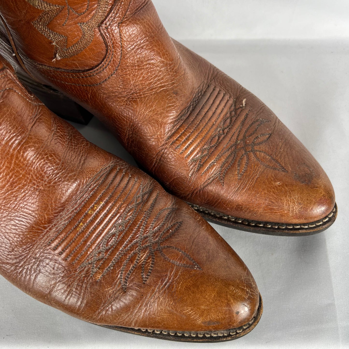 90s Tan Dan Post Cowboy Boots- M's 11.5, W's 13