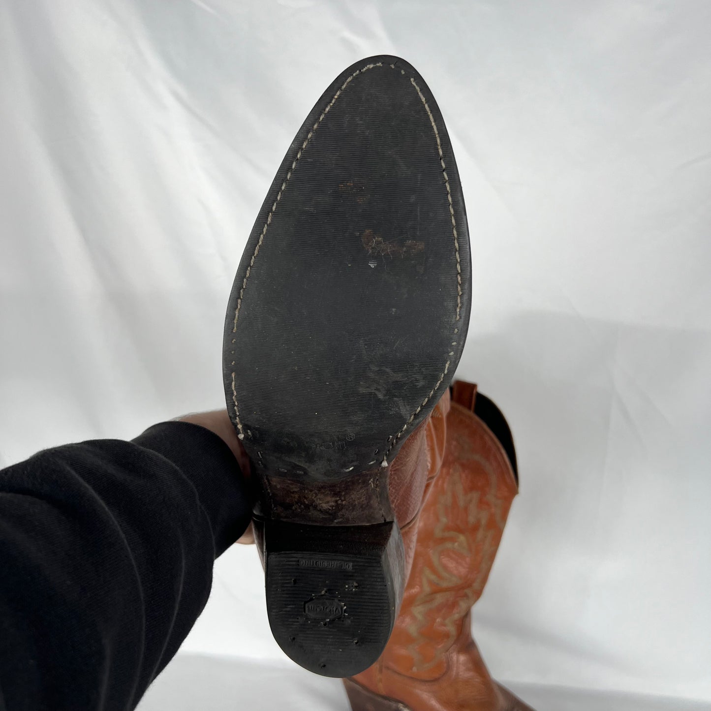 90s Tan Dan Post Cowboy Boots- M's 11.5, W's 13