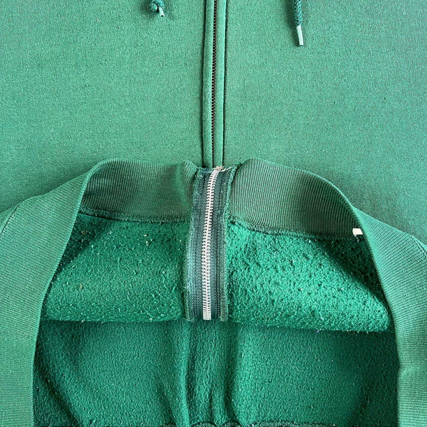 Vintage Blank Forest Green Zip Up Hoodie- SELECT SIZE