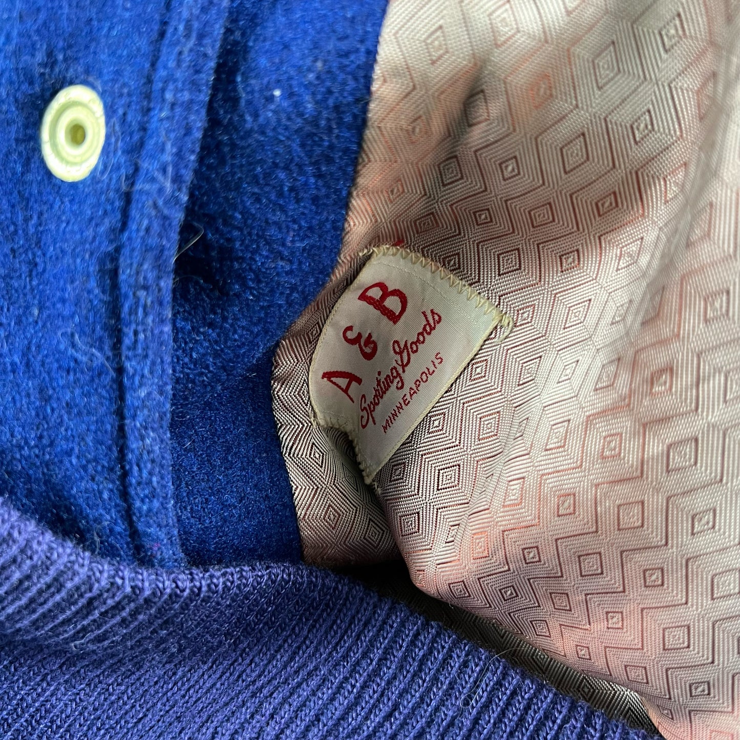 50s Sun Faded Chain Stitch Varsity Jacket- XL