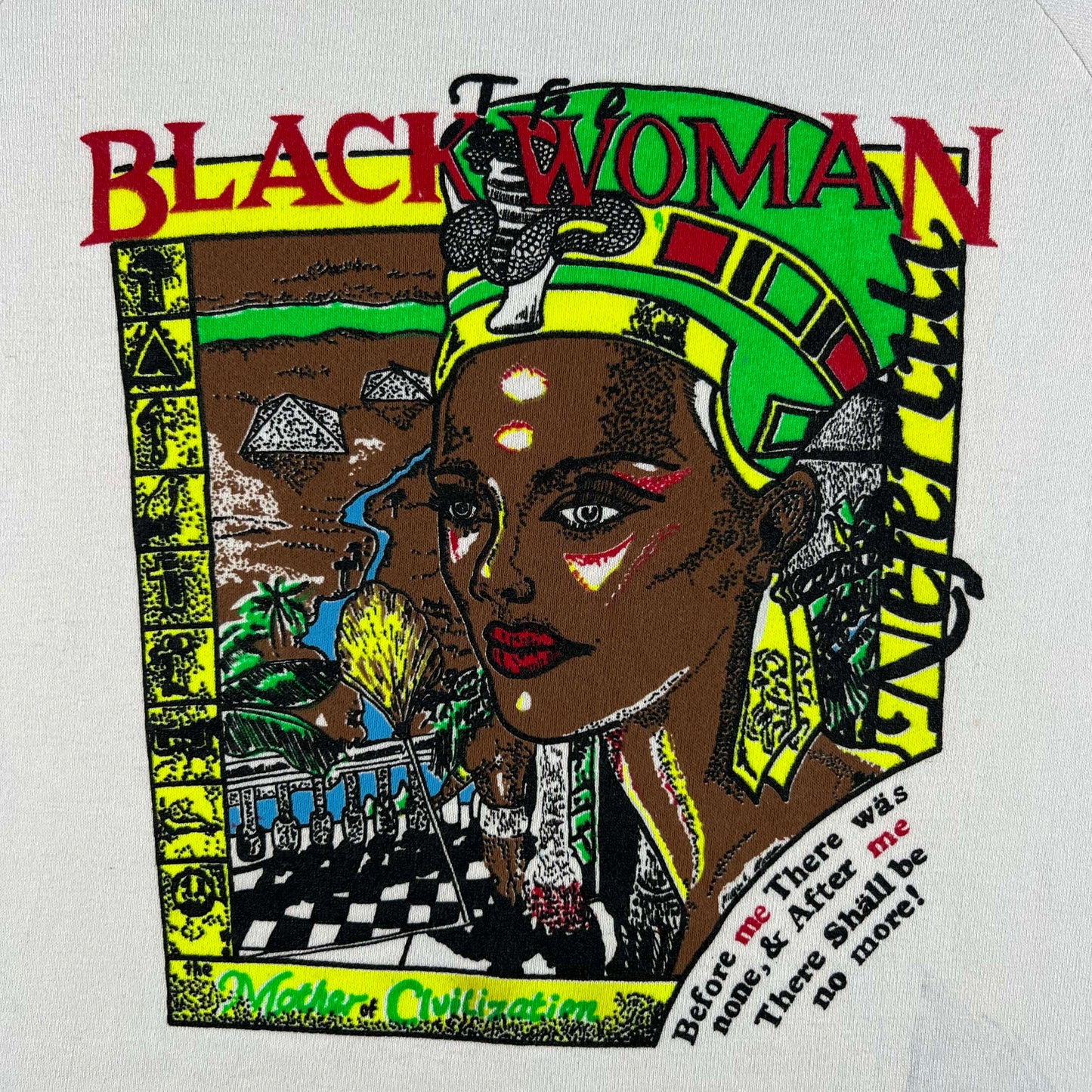 80s 'The Black Woman' Nefertiti Sweatshirt- M