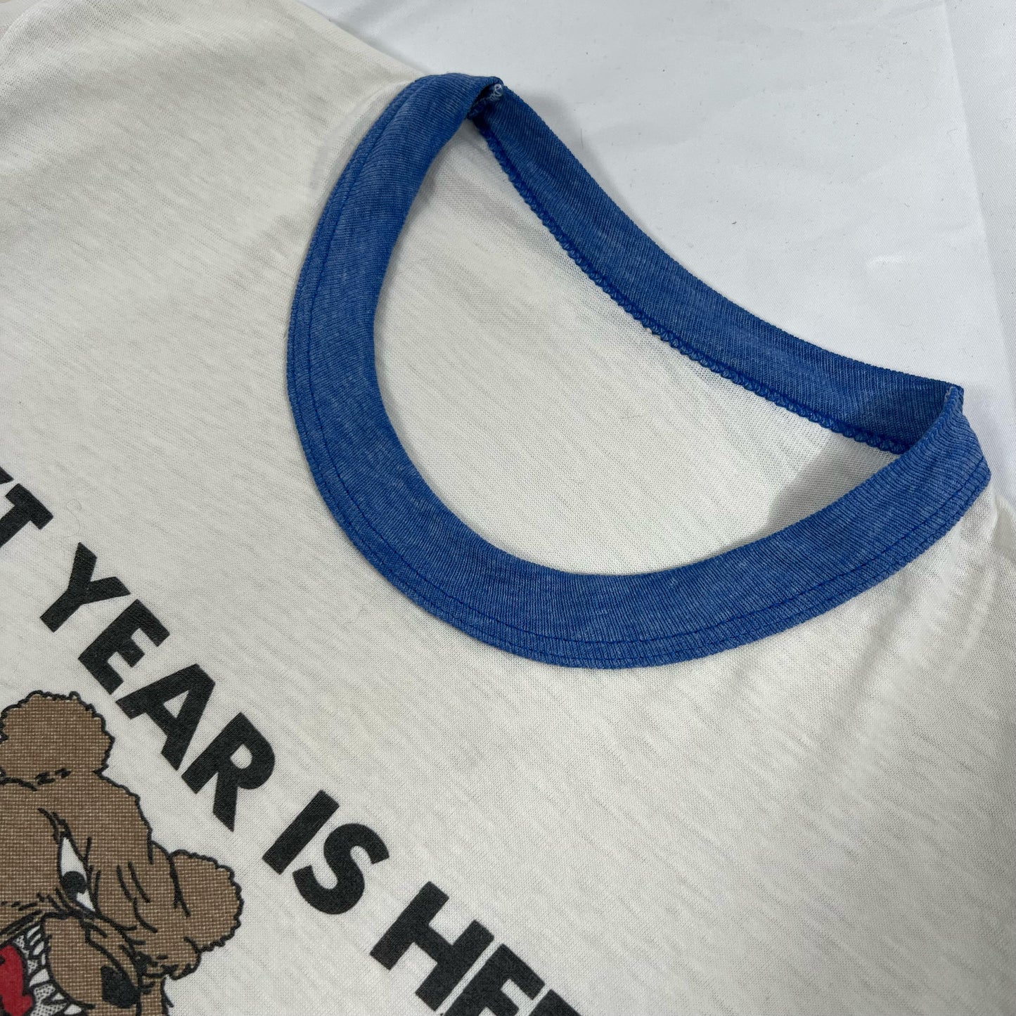 80s Chicago Cubs Ringer Tee- S