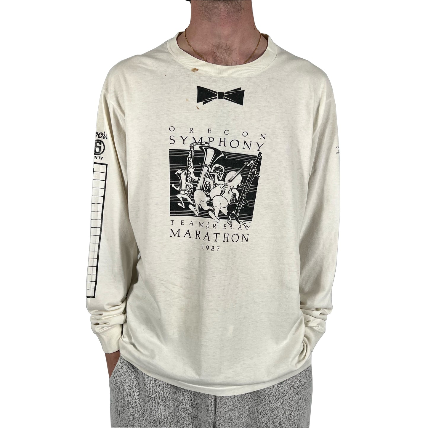 80s Nike Oregon Symphony Marathon Long Sleeve Tee- L