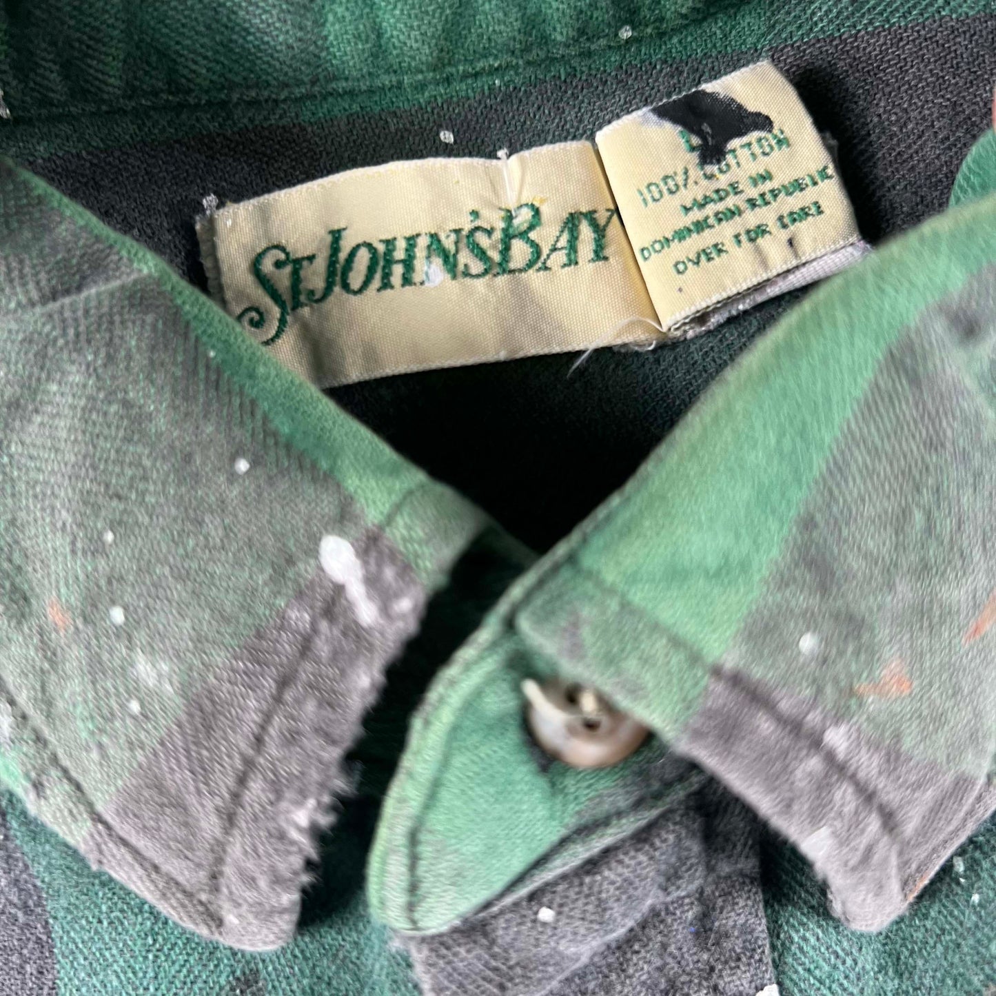 90s Paint Coated 100% Cotton Flannel- L