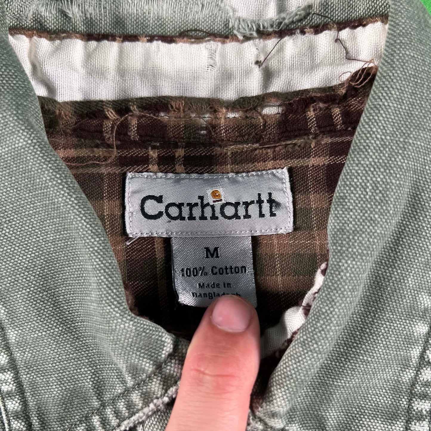 Carhartt Flannel Lined Canvas Shirt Jacket- M