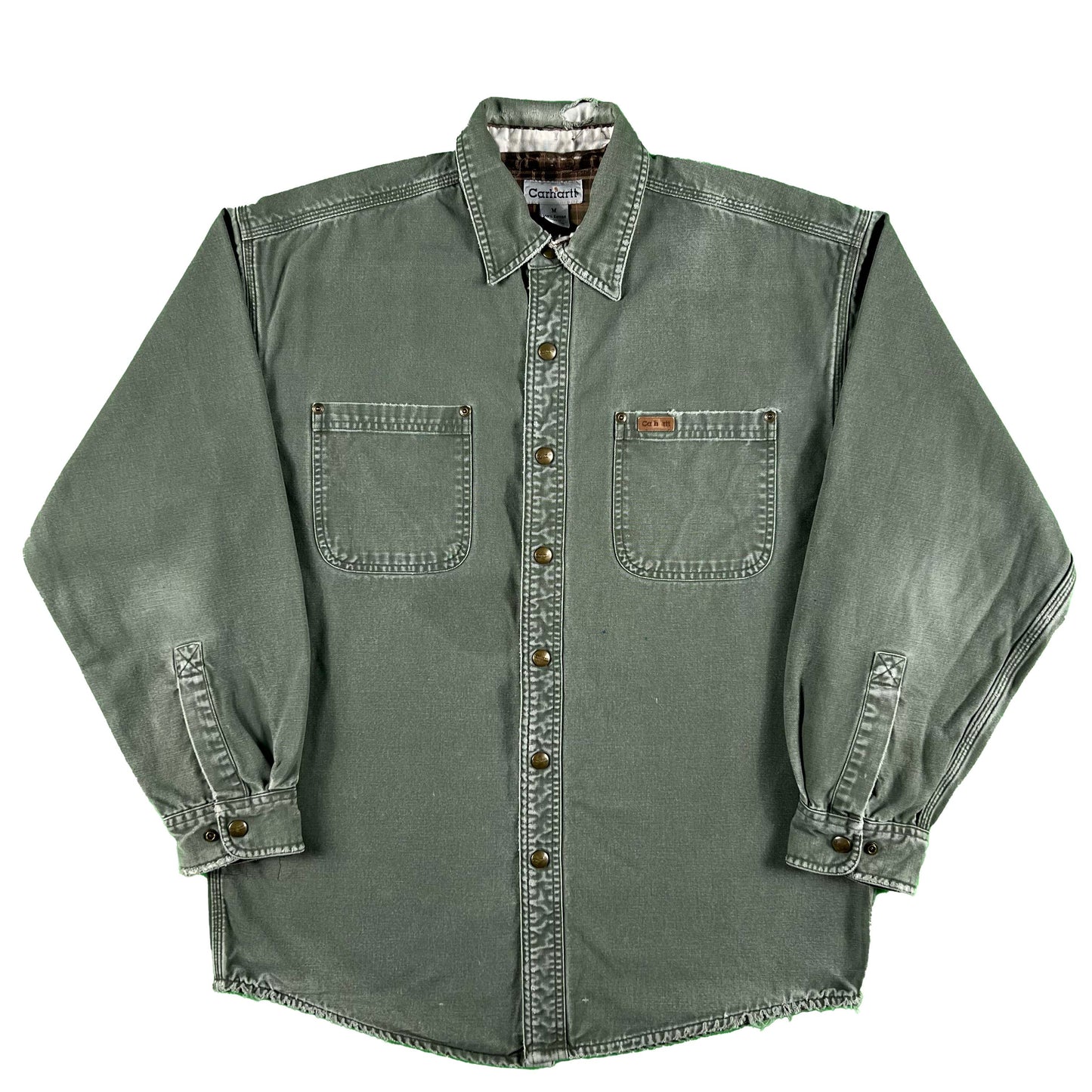 Carhartt Flannel Lined Canvas Shirt Jacket- M