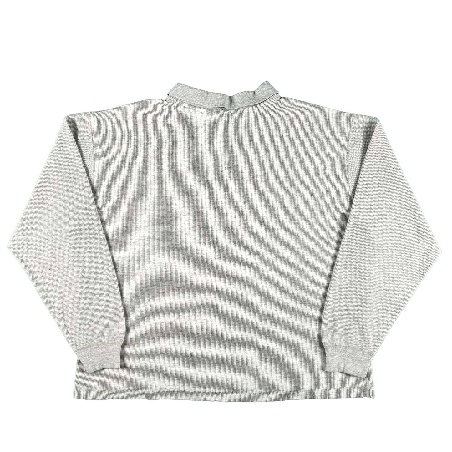 00s Lands' End Collared Waffled Knit Thermal- L