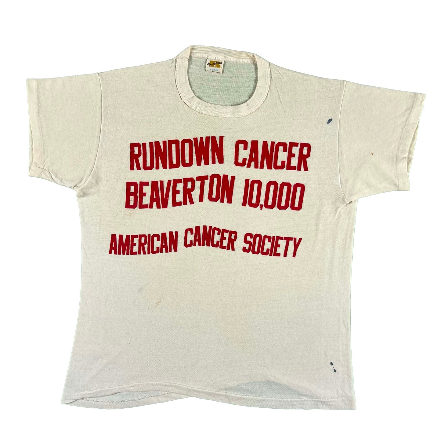 70s Russell Rundown Cancer Beaverton 10k Tee- S