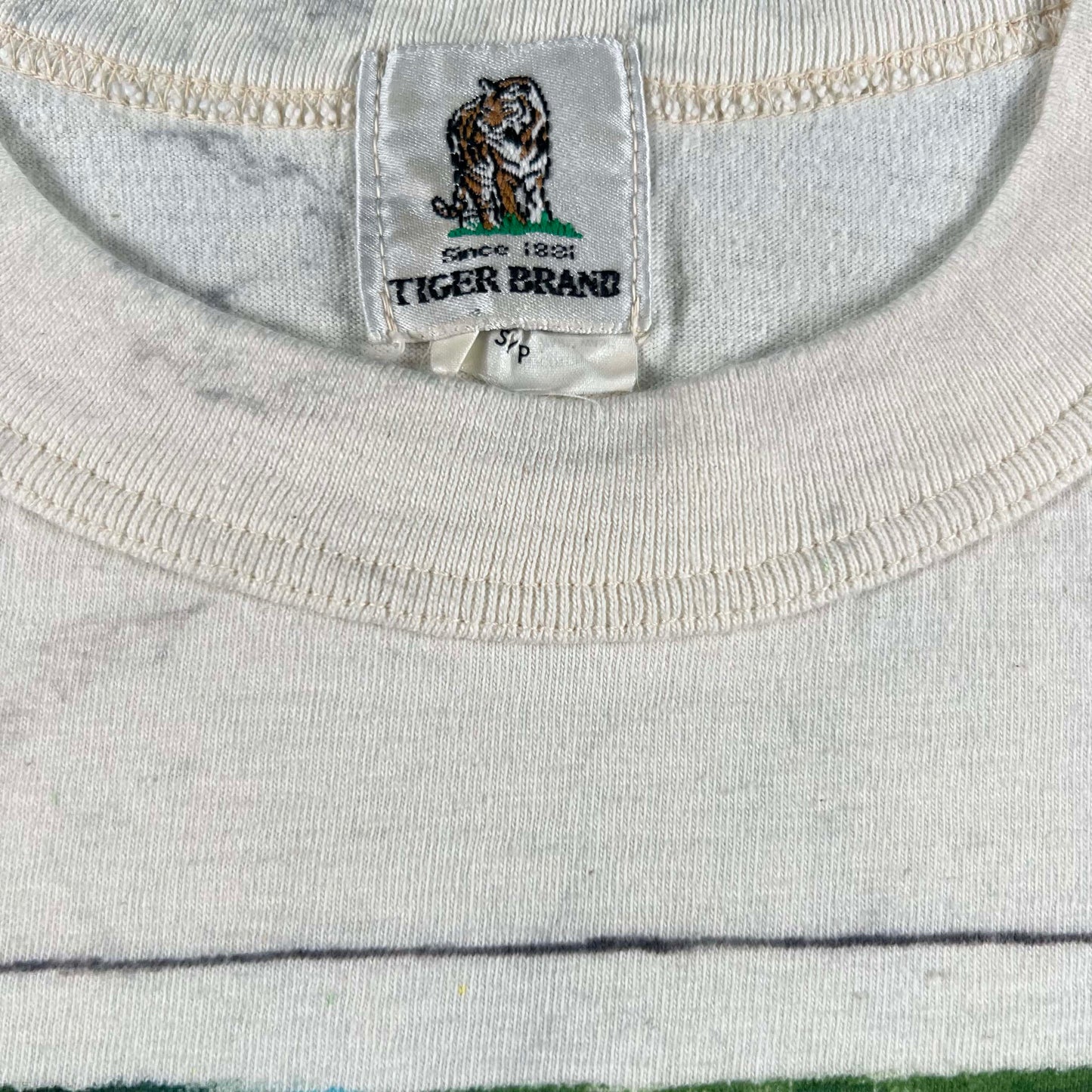 90s 'Cedar Impressions' Peacock Art Tee- S