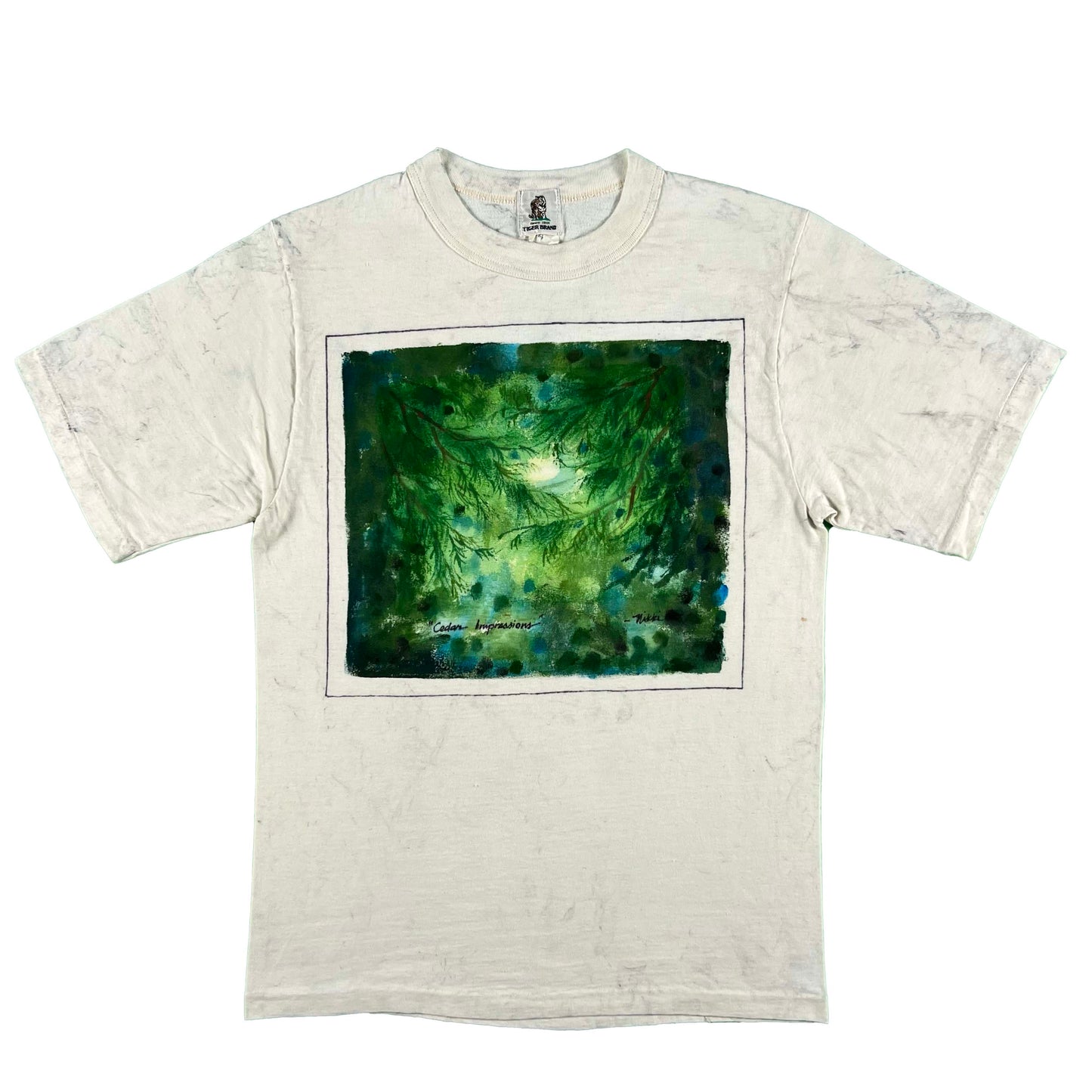 90s 'Cedar Impressions' Peacock Art Tee- S