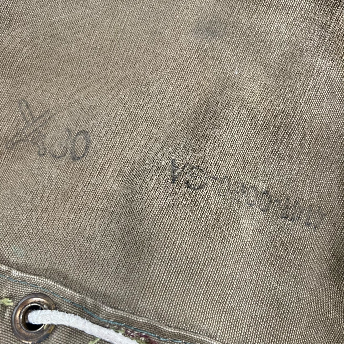 50s Army Green Canvas Backpack