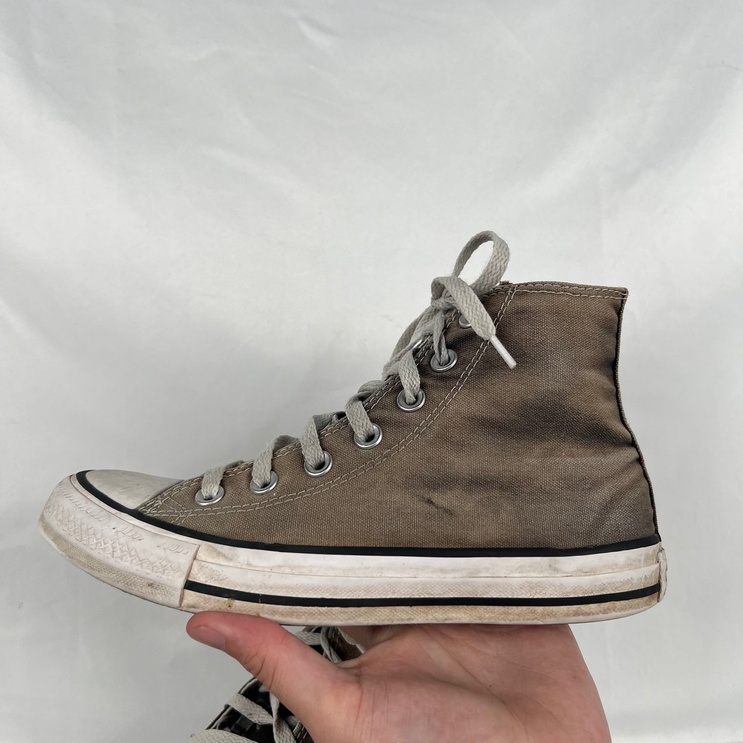 Sun Faded Black High Top Converse- M's 5.5, W's 7