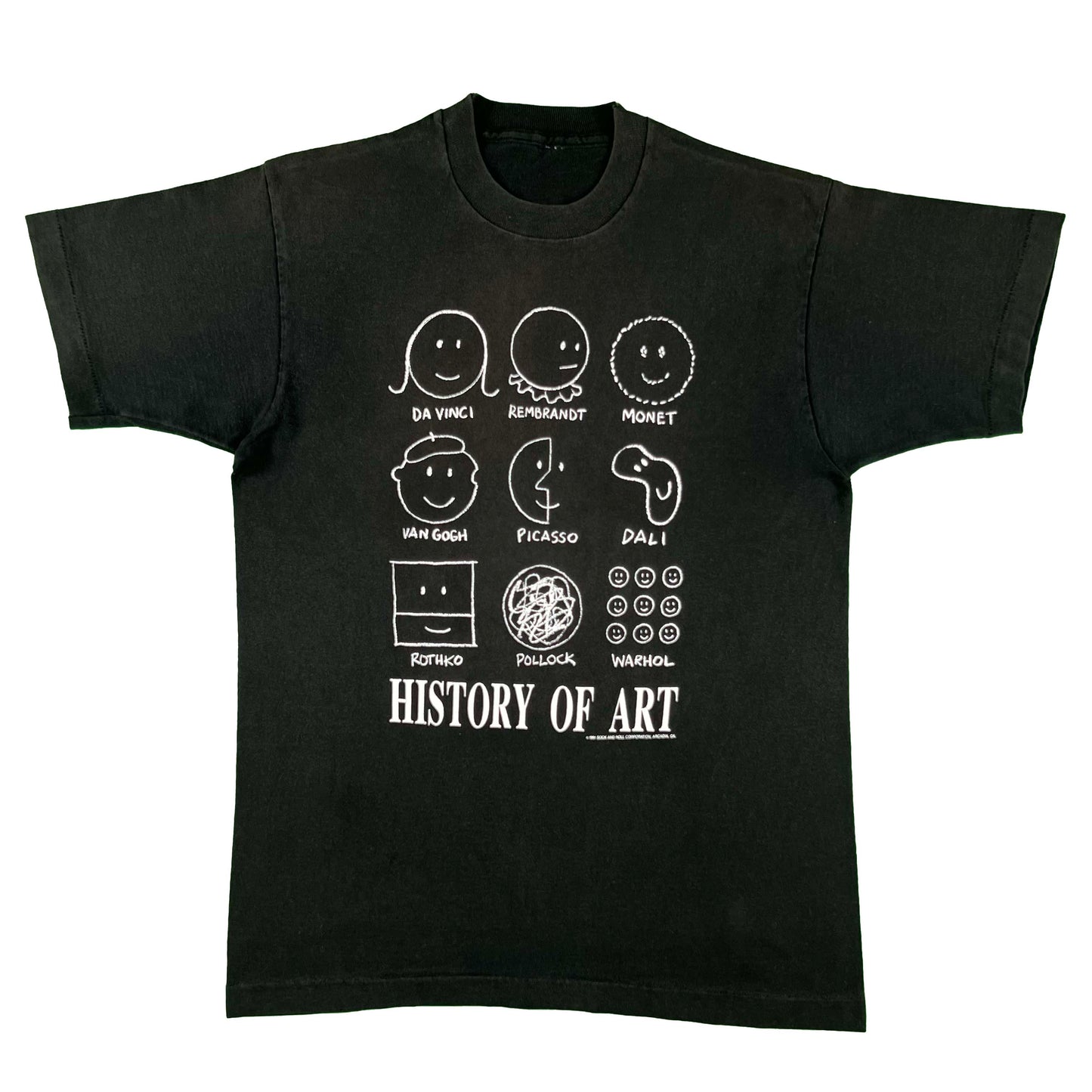 90s History of Art Smiley Tee- M
