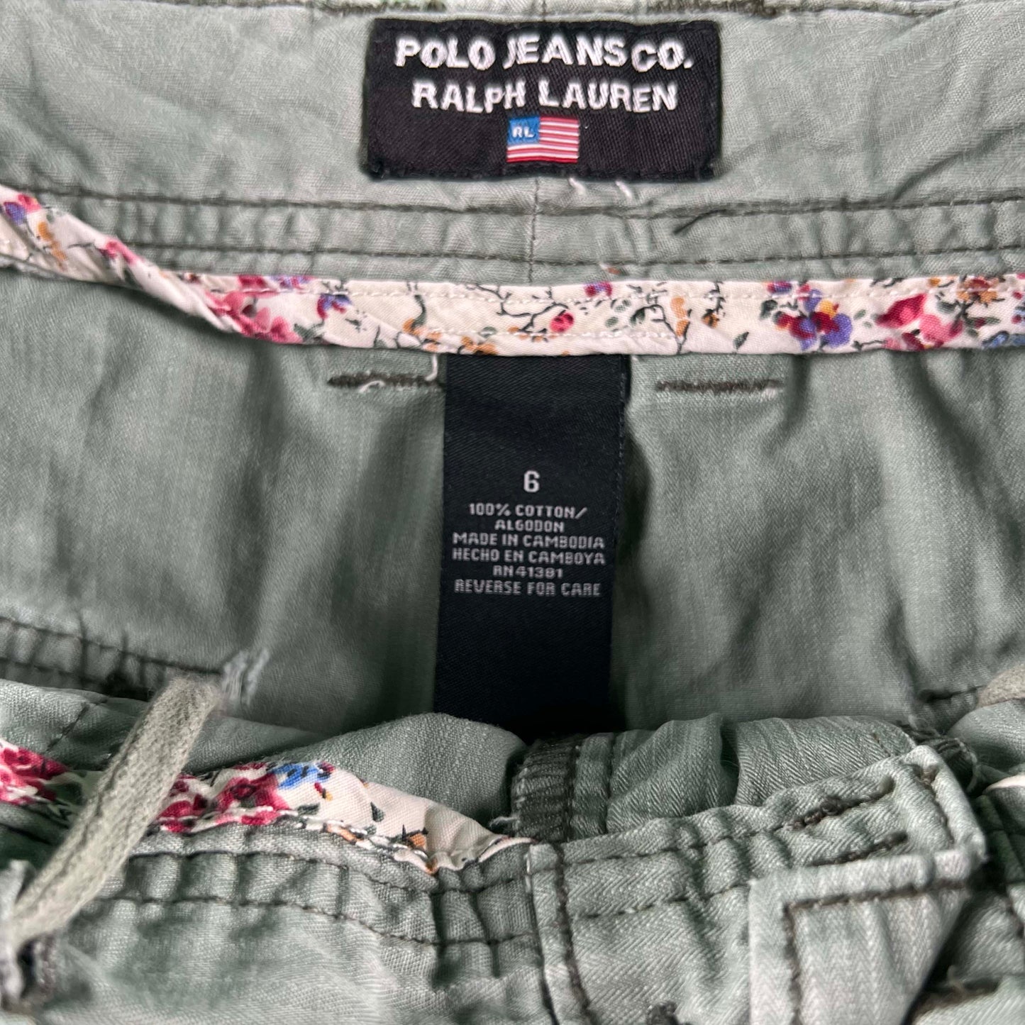 00s Polo Jeans Co Ralph Lauren Cotton Utility Shorts- 32x6.5
