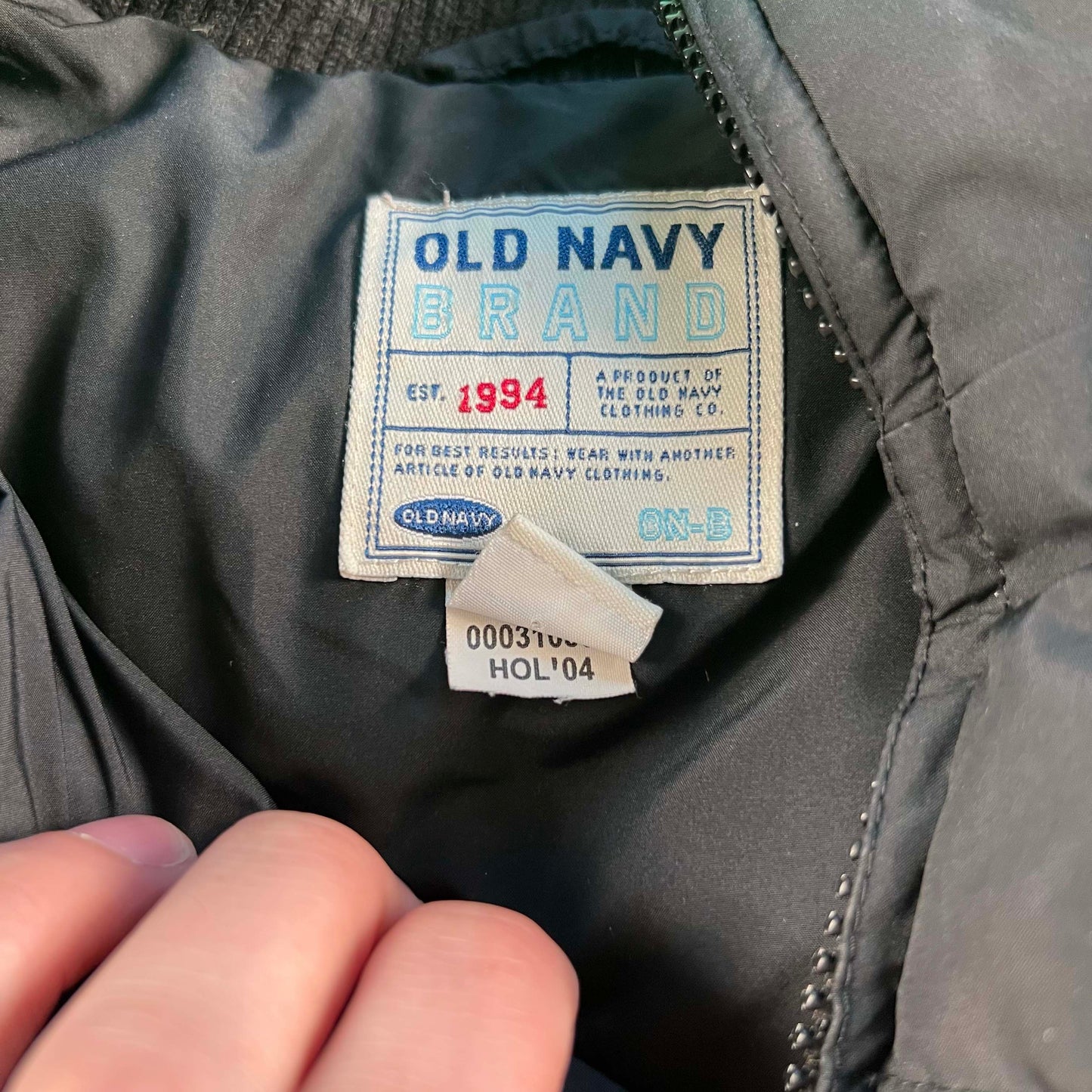 2004 Old Navy Black Down Puffer Vest- XL