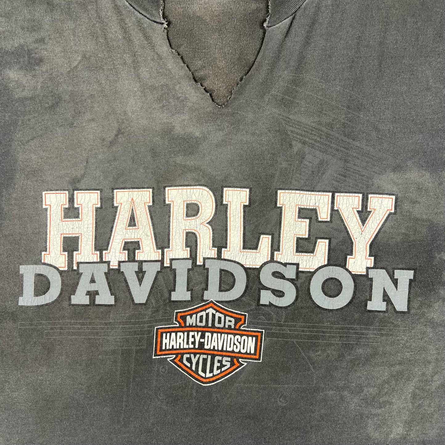 90s Sun Faded Grey Harley Davidson Tee- XL
