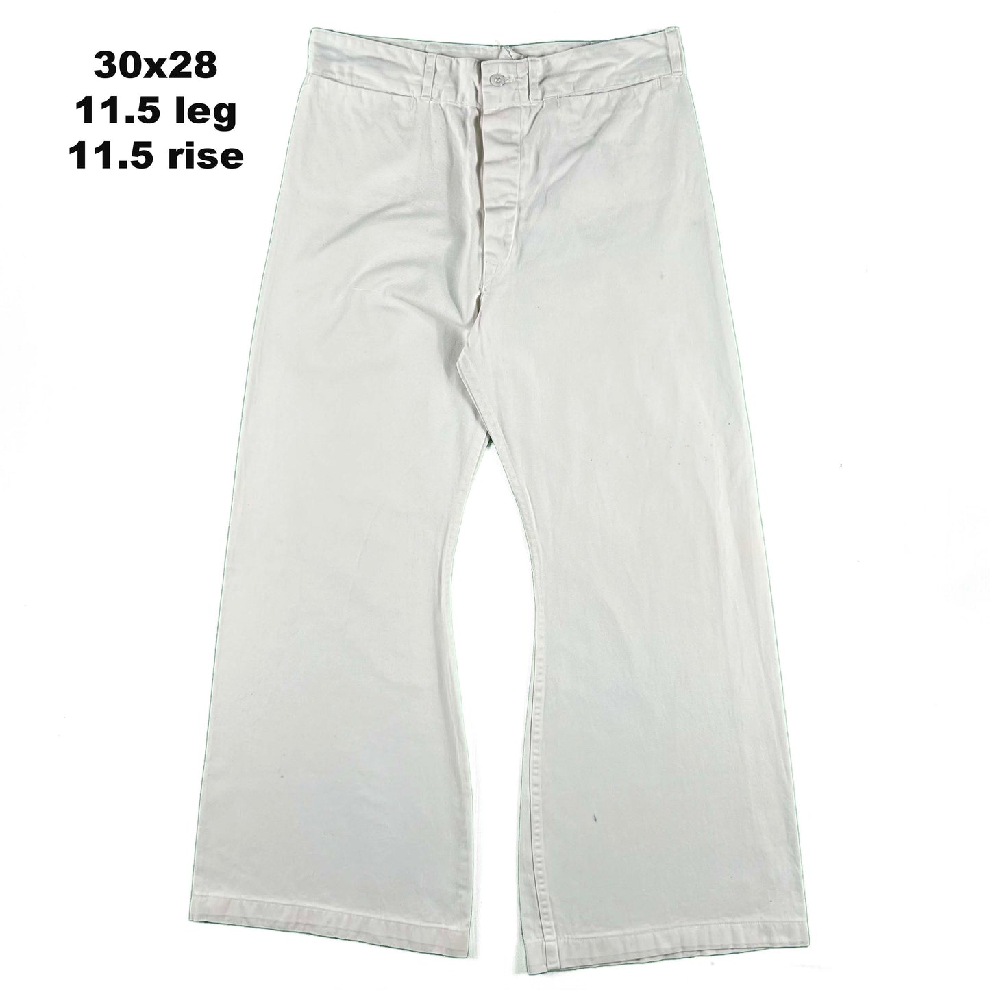 40s/50s White Cotton Sailor Pants- SELECT PAIR