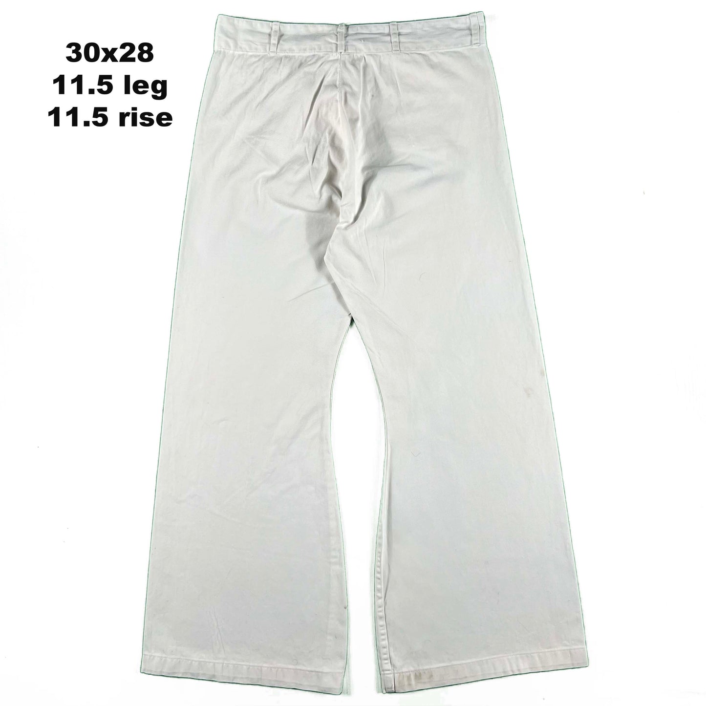 40s/50s White Cotton Sailor Pants- SELECT PAIR