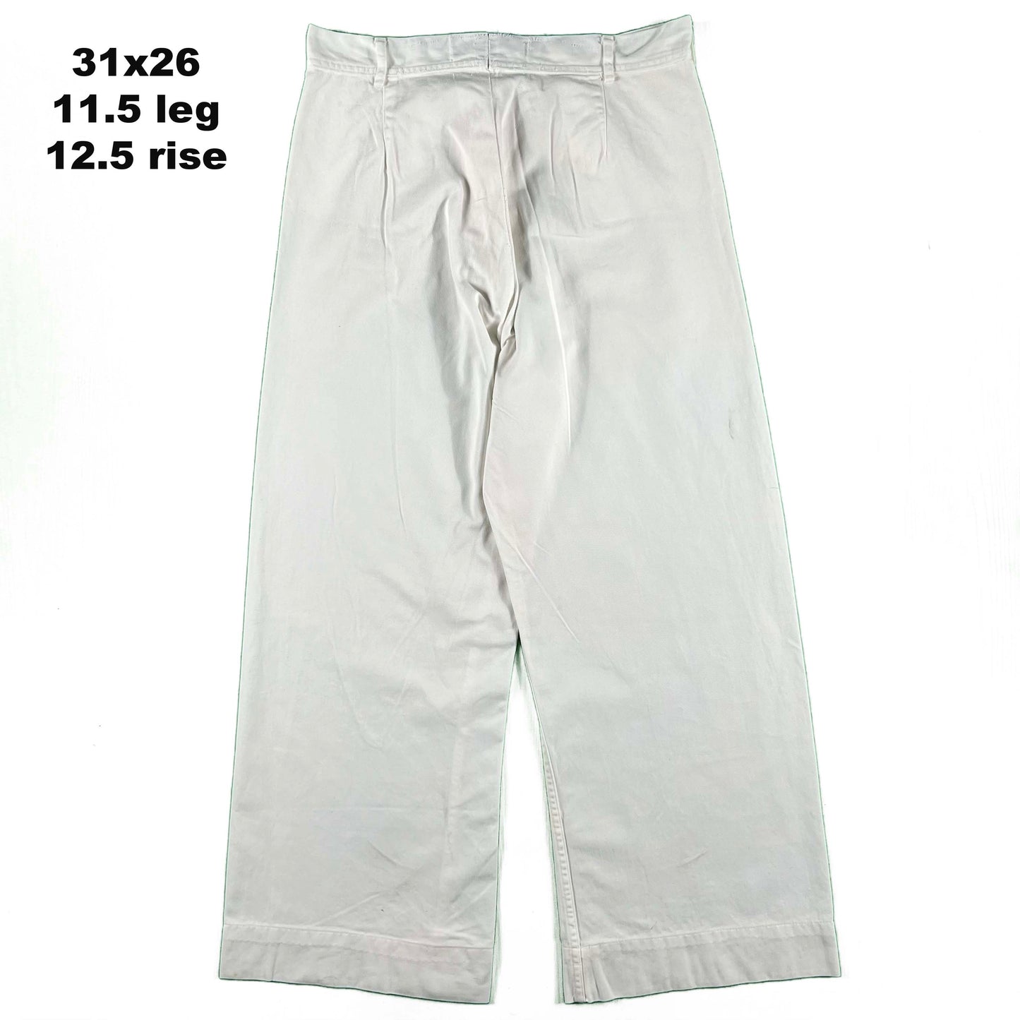 40s/50s White Cotton Sailor Pants- SELECT PAIR