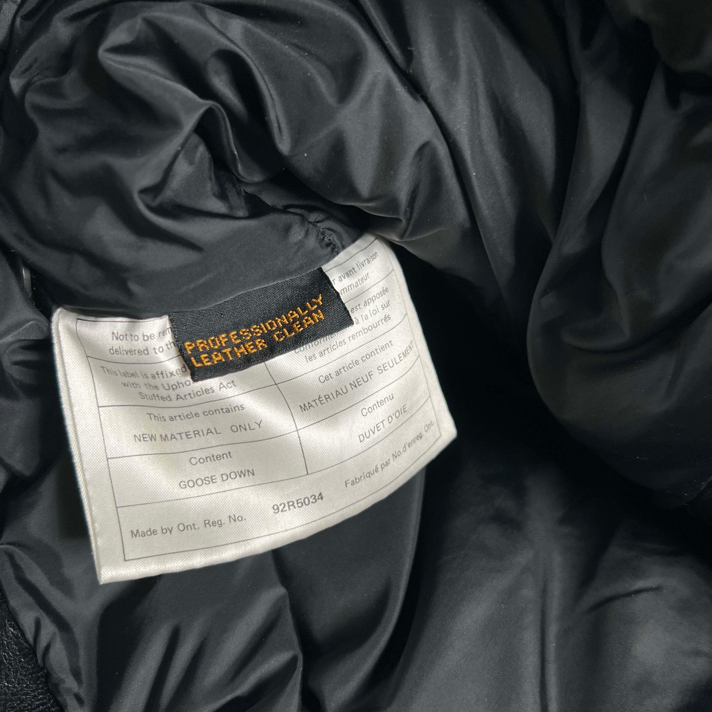 90s Eddie Bauer Black Leather Goose Down Puffer Jacket- XL