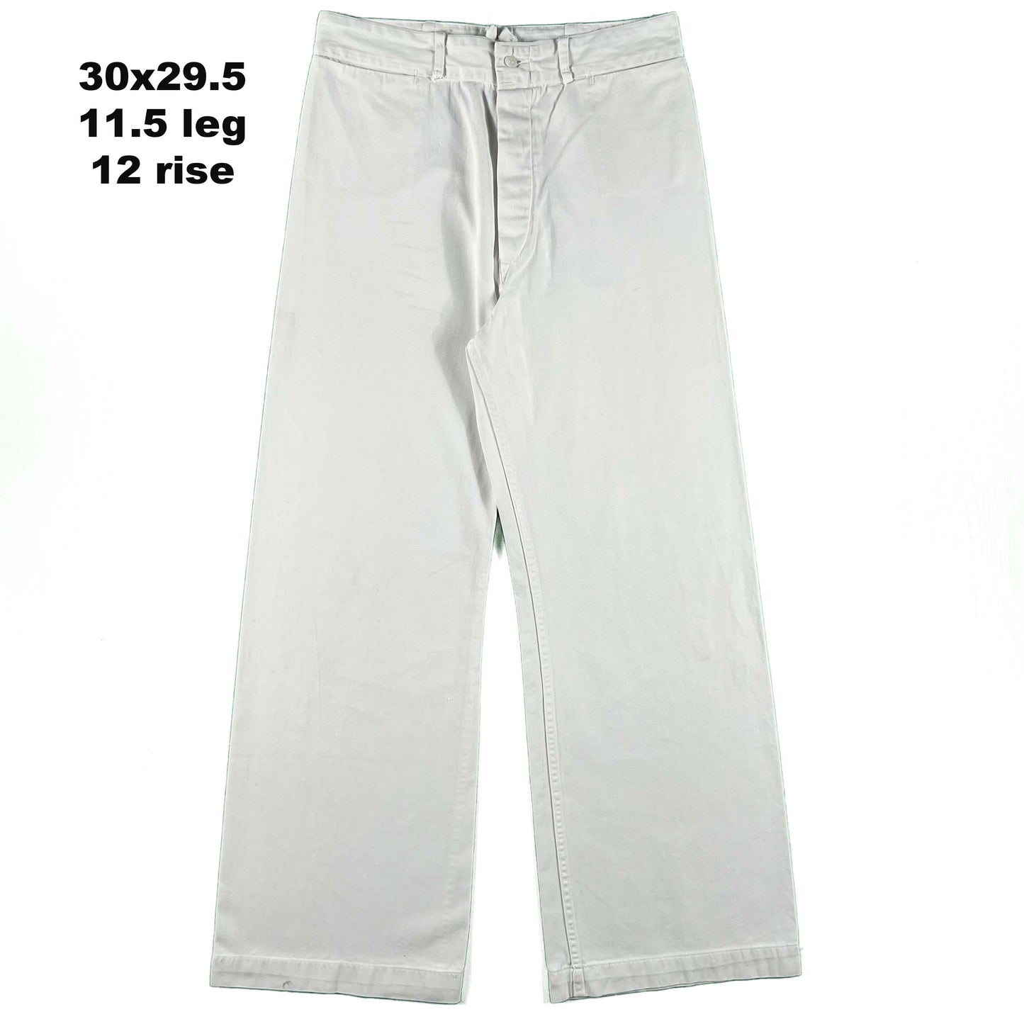 40s/50s White Cotton Sailor Pants- SELECT PAIR