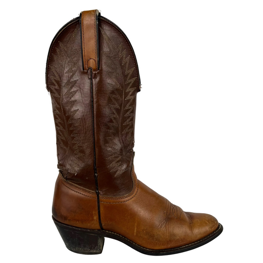 90s Two Tone Leather Cowboy Boots- M's 6, W's 7.5