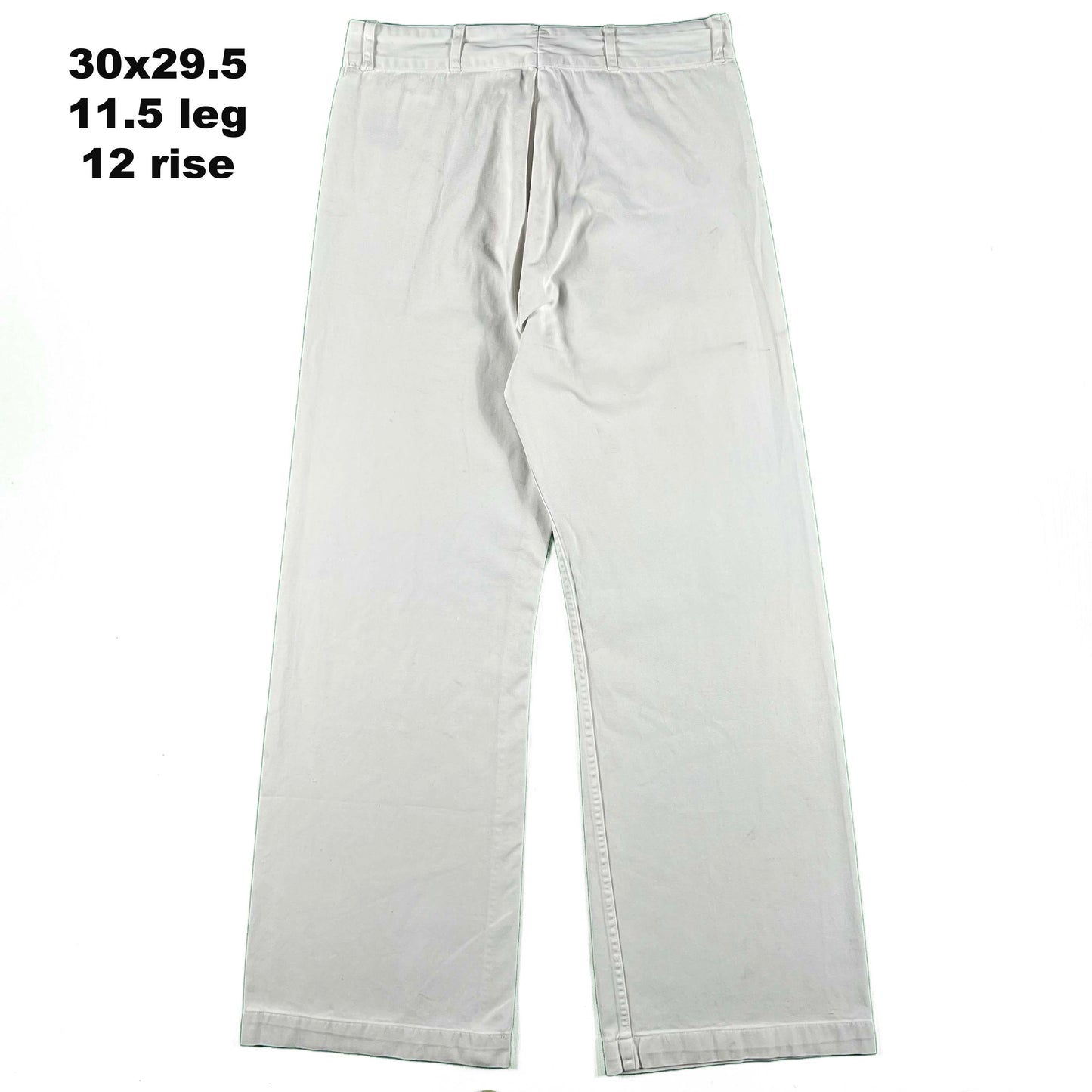 40s/50s White Cotton Sailor Pants- SELECT PAIR