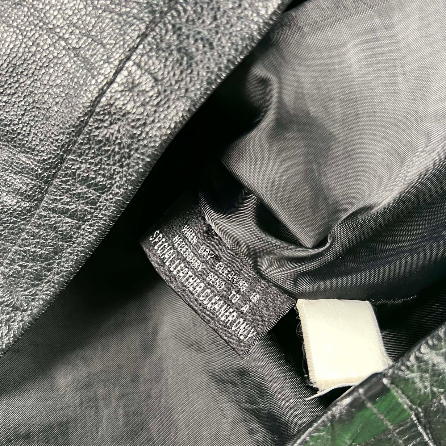 00s Wilsons Black Leather Racer Jacket- M